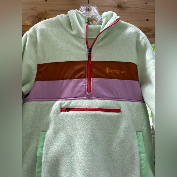 Cotopaxi Teca Fleece Hooded Half Zip Pullover Sweatshirt Stone’s Throw Medium - Picture 6 of 15